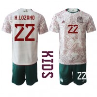 Mexico Hirving Lozano #22 Bortedraktsett Barn VM 2022 Kortermet (+ Korte bukser)